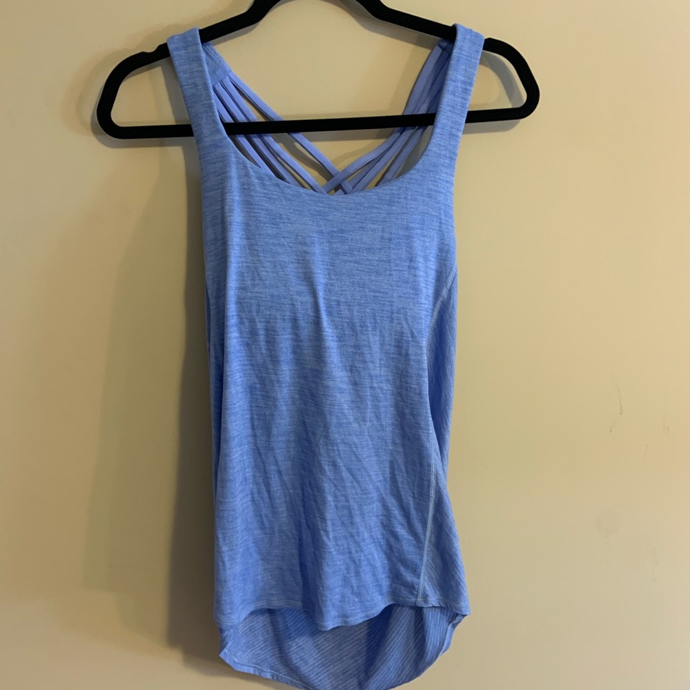 Lululemon Wild tank, size 6, blue and leopard